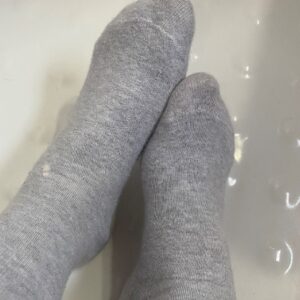 Calcetines grises de algodón talla 38